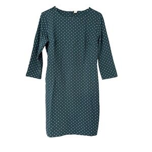 Old Navy Womens‎ Teal Green Polka Dot Sheath Dress Career Casual Work Medium
